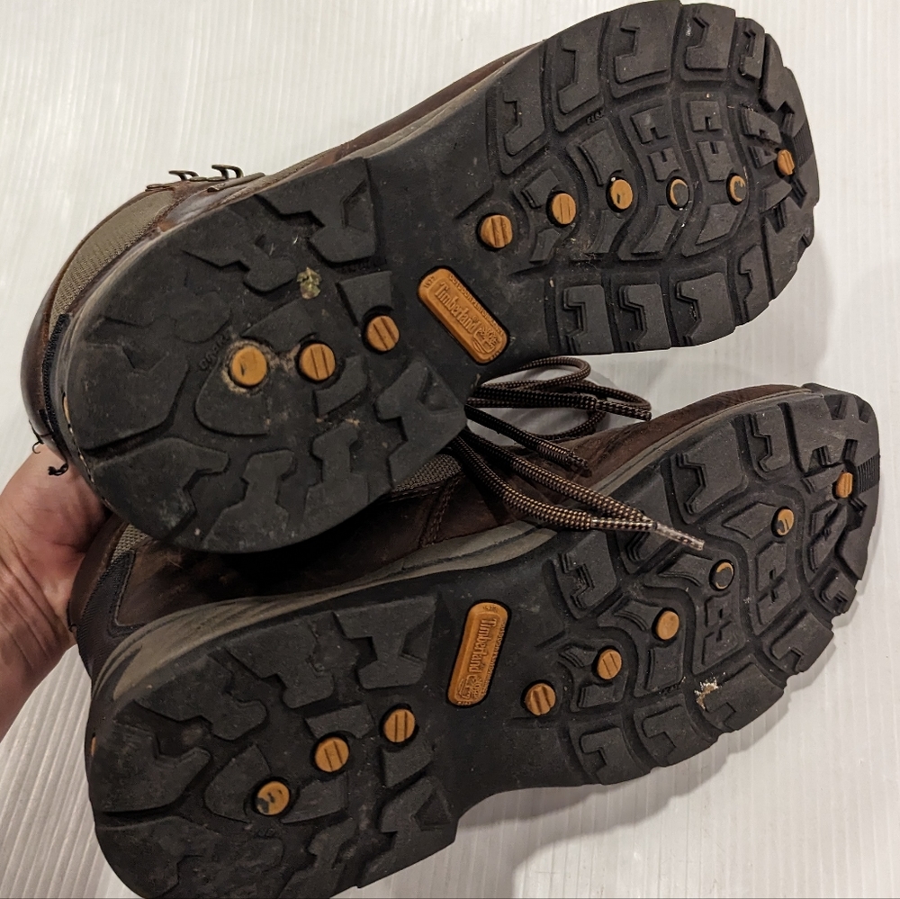 TIMBERLAND Men's Chocorua Trail mid brown leather waterproof hiking boots - Picture 8 of 14